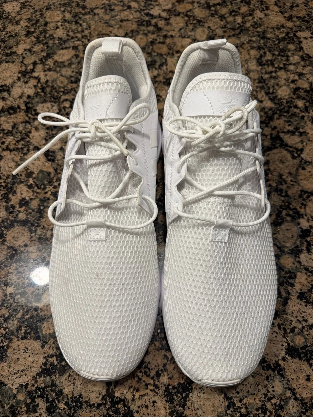 adidas Men’s White Mesh Athletic Sneakers